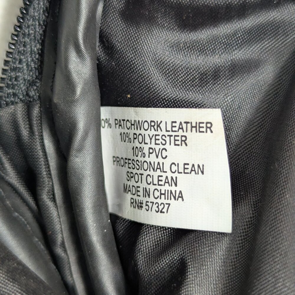 80% Patchwork Black Leather Double Strap Handbag … - image 6